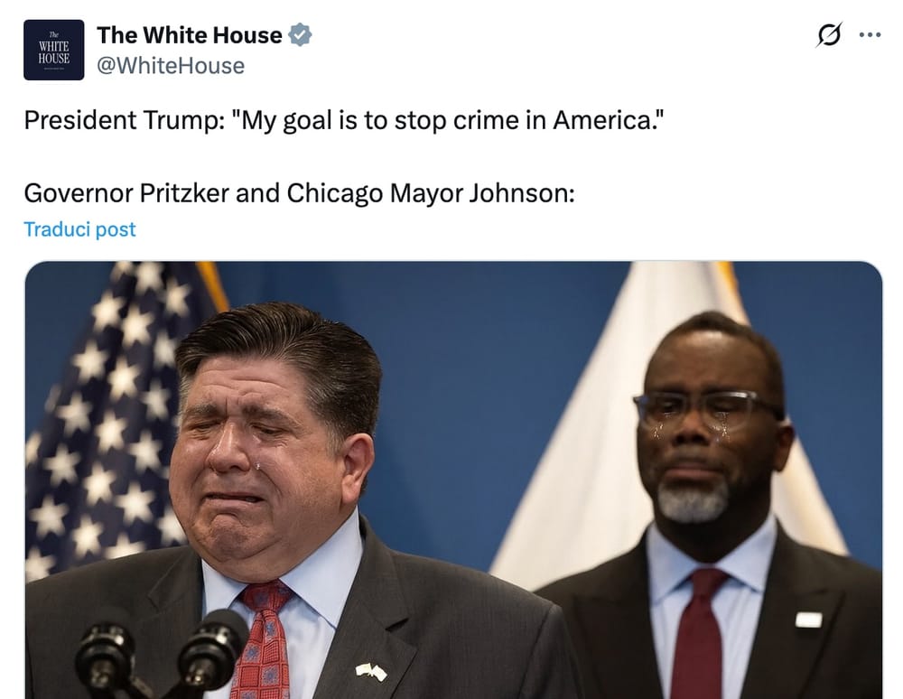 Trump chiede l'arresto del sindaco di Chicago e del governatore dell'Illinois