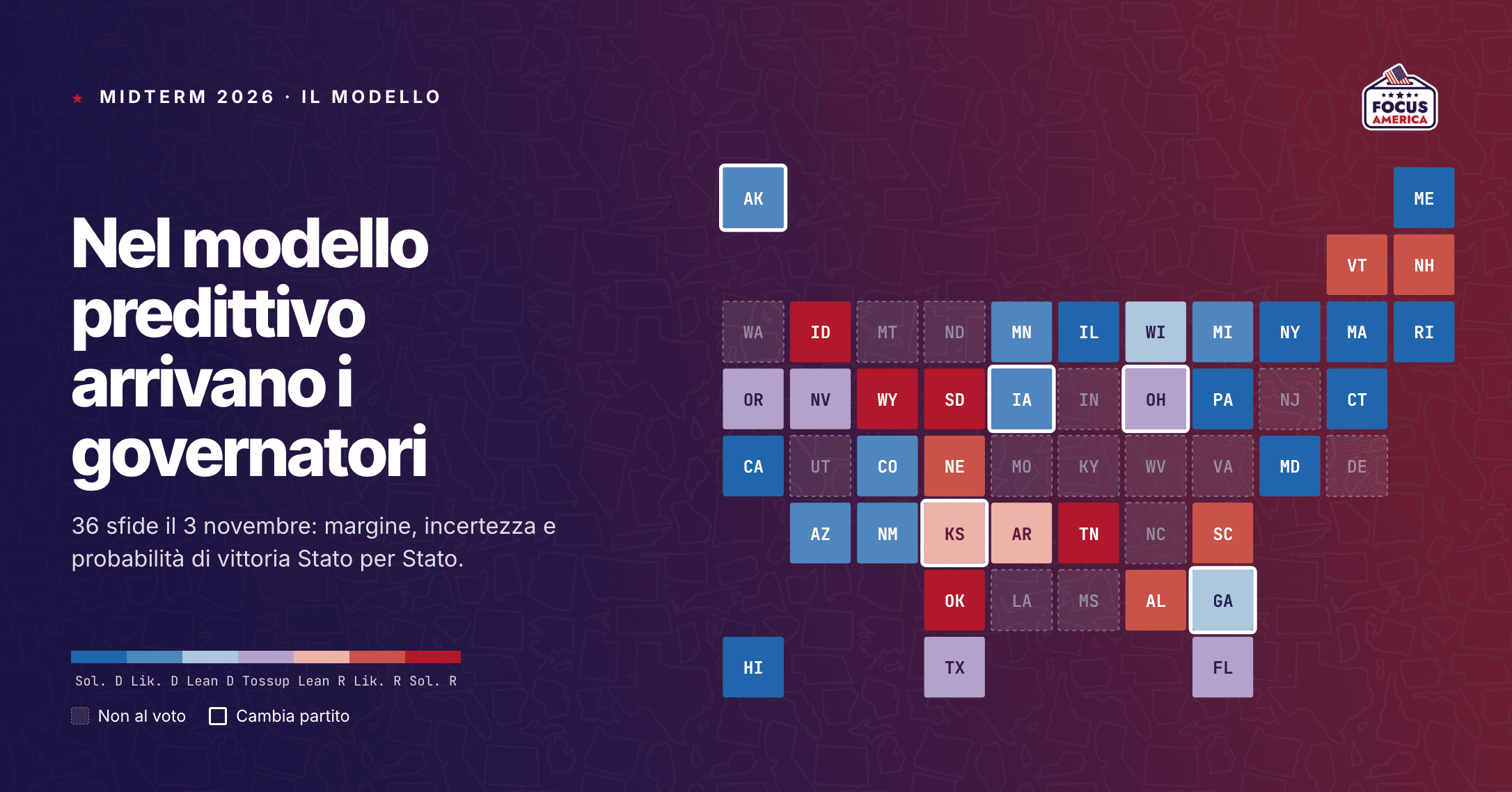 Midterm 2026: arriva il nostro modello per i governatori