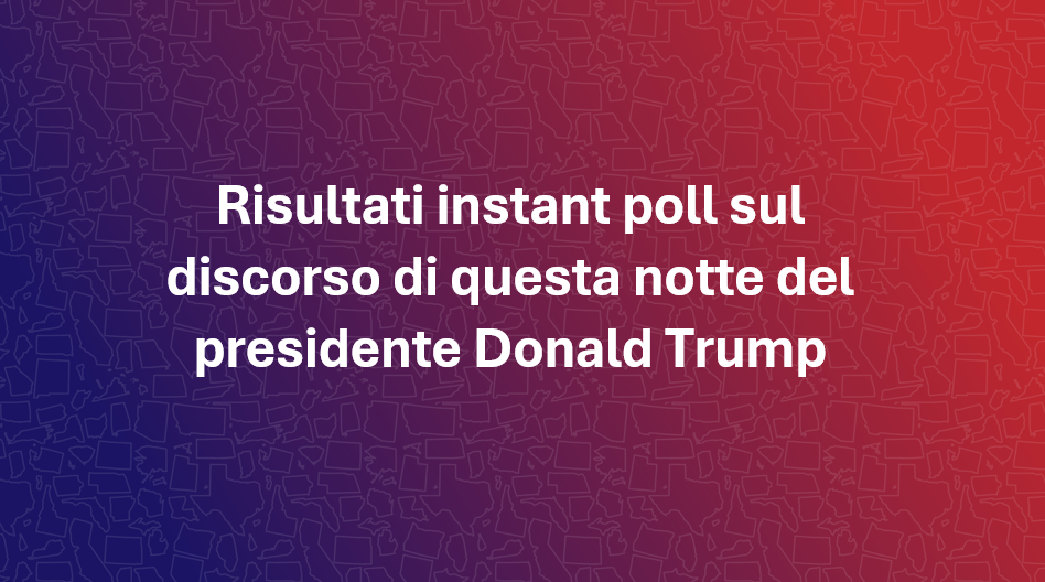 Instant poll: reazioni positive al discorso di Trump al Congresso, ma anche alcuni dubbi