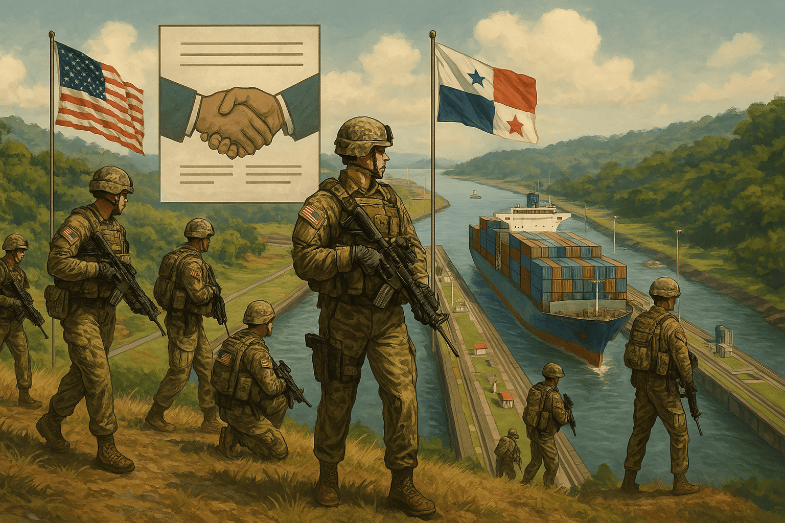 Gli Stati Uniti invieranno truppe lungo il Canale di Panama in base a un nuovo accordo