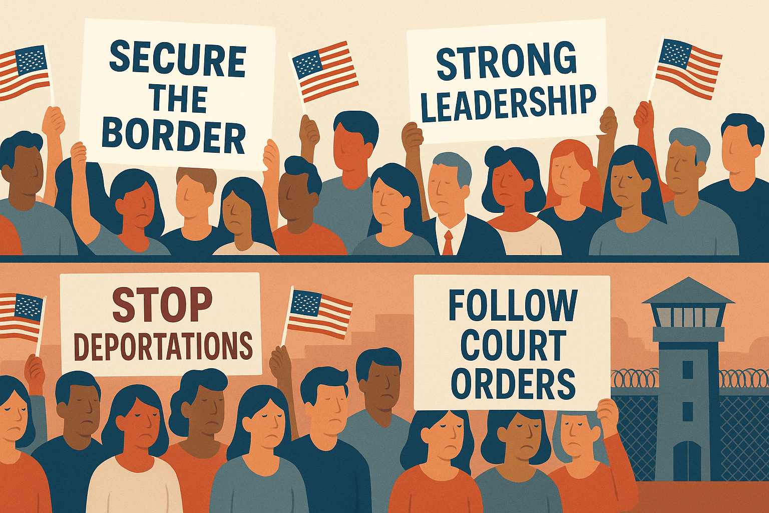 La politica di Trump sull'immigrazione non piace agli americani
