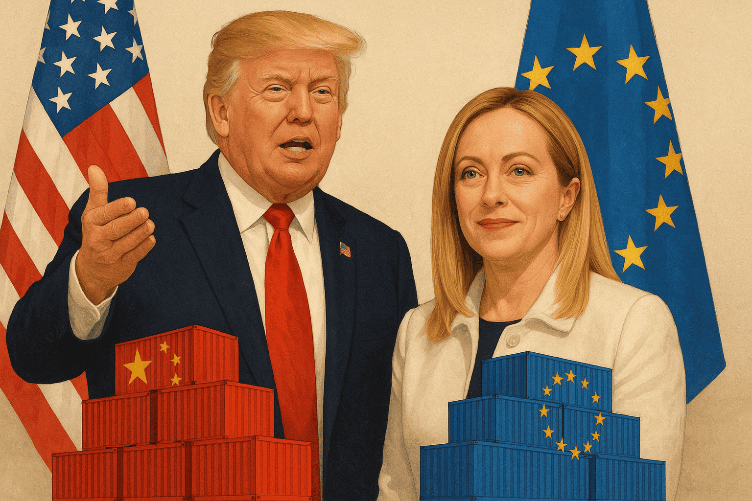 Durante l'incontro con Meloni, Trump prevede che sarà in grado di raggiungere accordi commerciali con Cina e UE