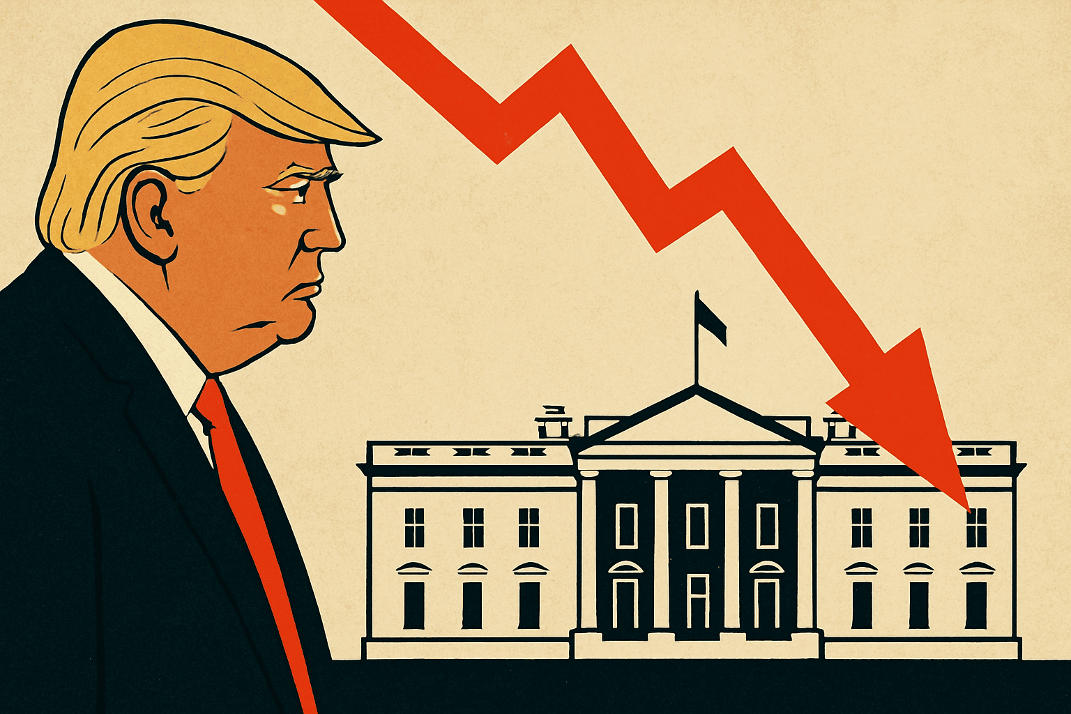 Trump in difficoltà nei sondaggi: approvazione in calo e critiche sulle politiche economiche