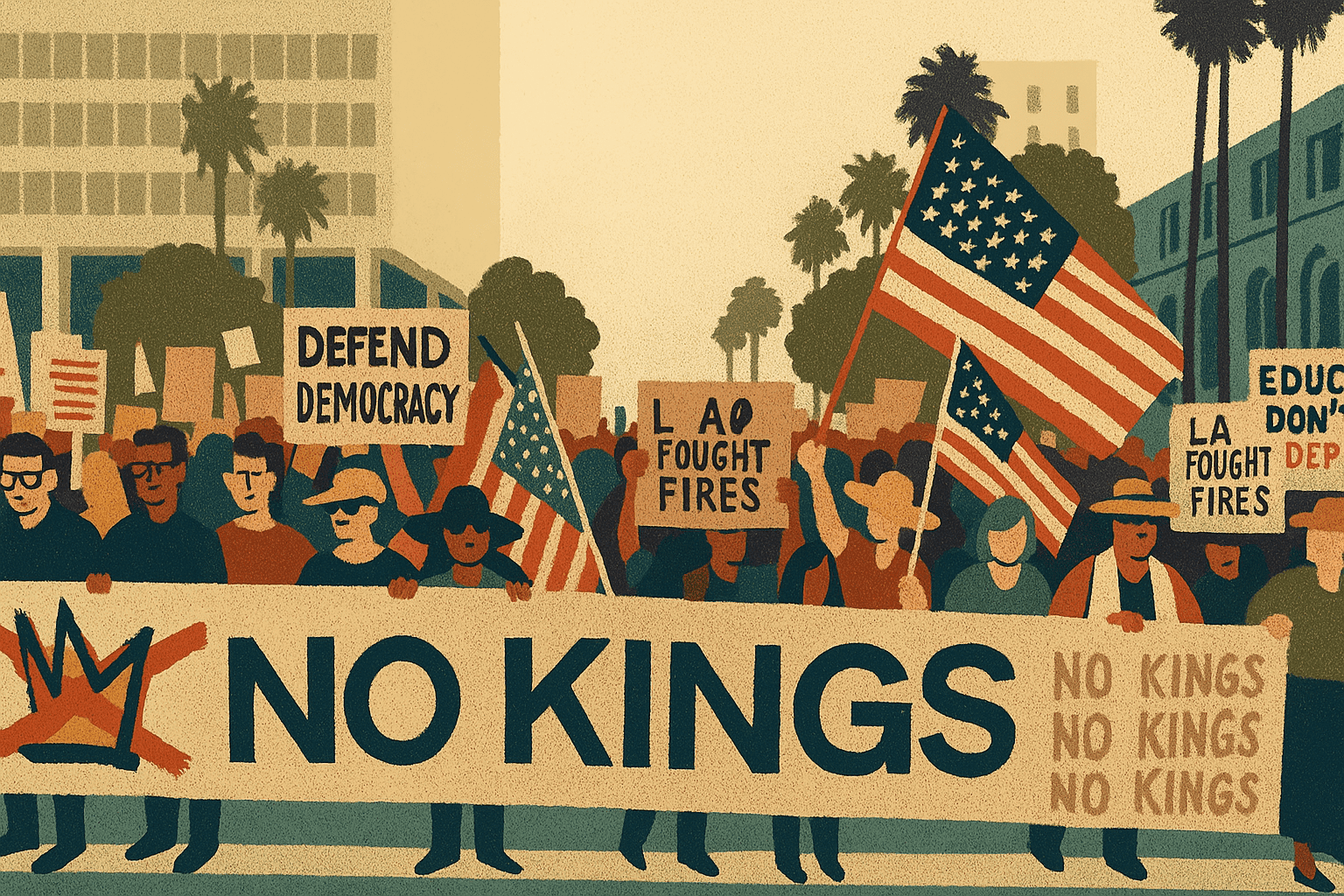 Milioni di americani in piazza contro Trump: “No Kings”