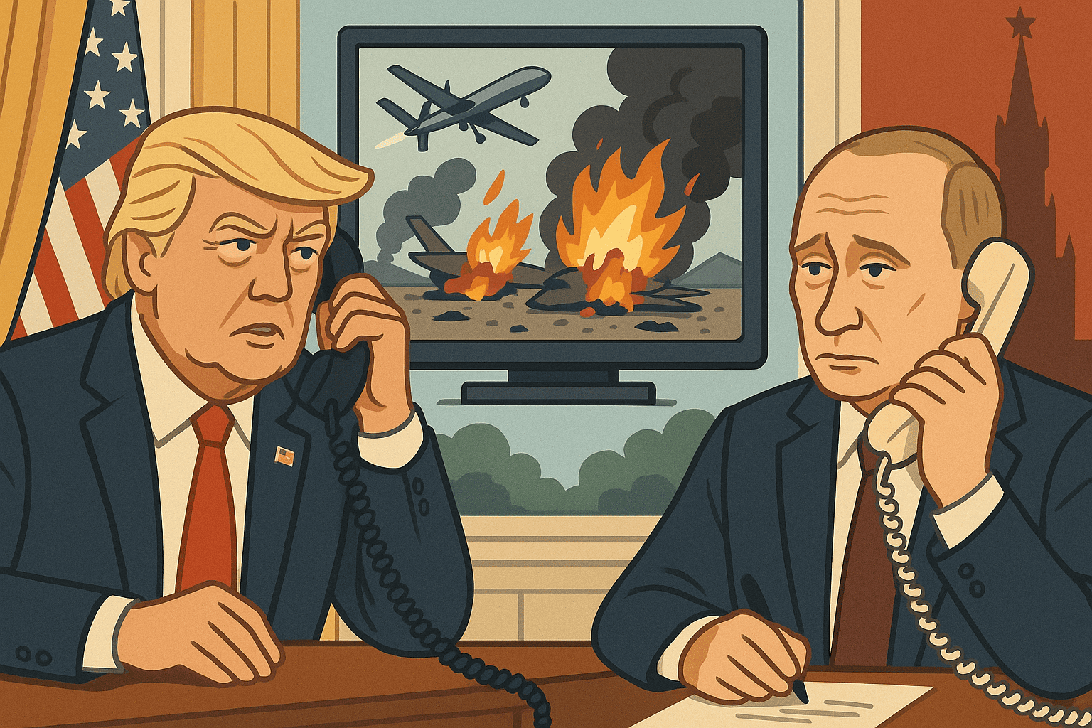 Trump dopo colloquio telefonico con Putin: “Dovrà rispondere agli attacchi ucraini”