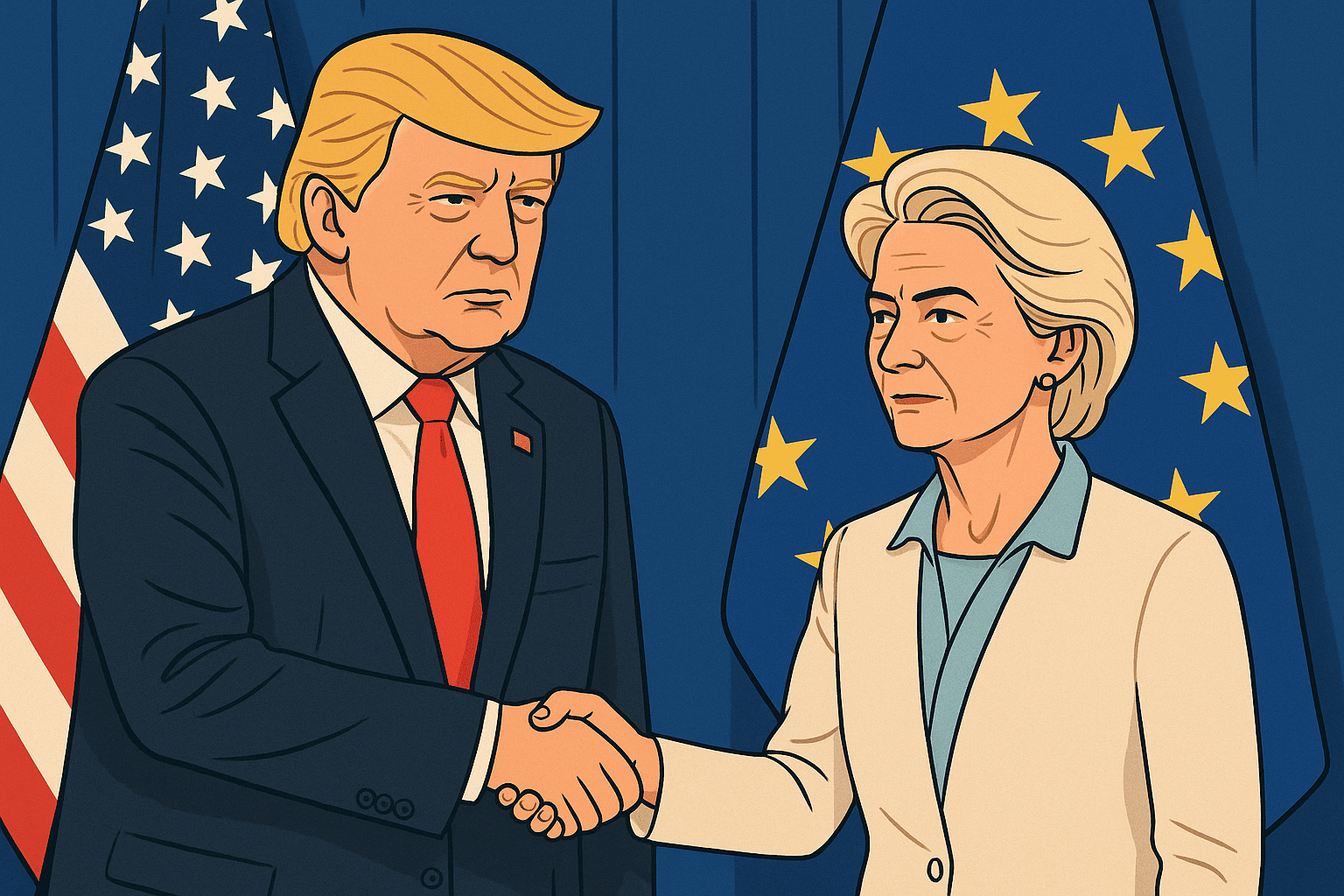 Trump raggiunge accordo commerciale con l'Unione Europea che prevede dazi al 15%