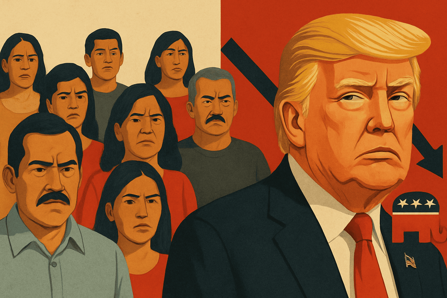 Il crollo del consenso tra i latinos mette a rischio Trump alle elezioni del 2026