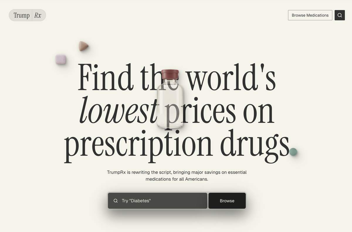 Il sito di Trump per i farmaci è spesso più caro delle alternative