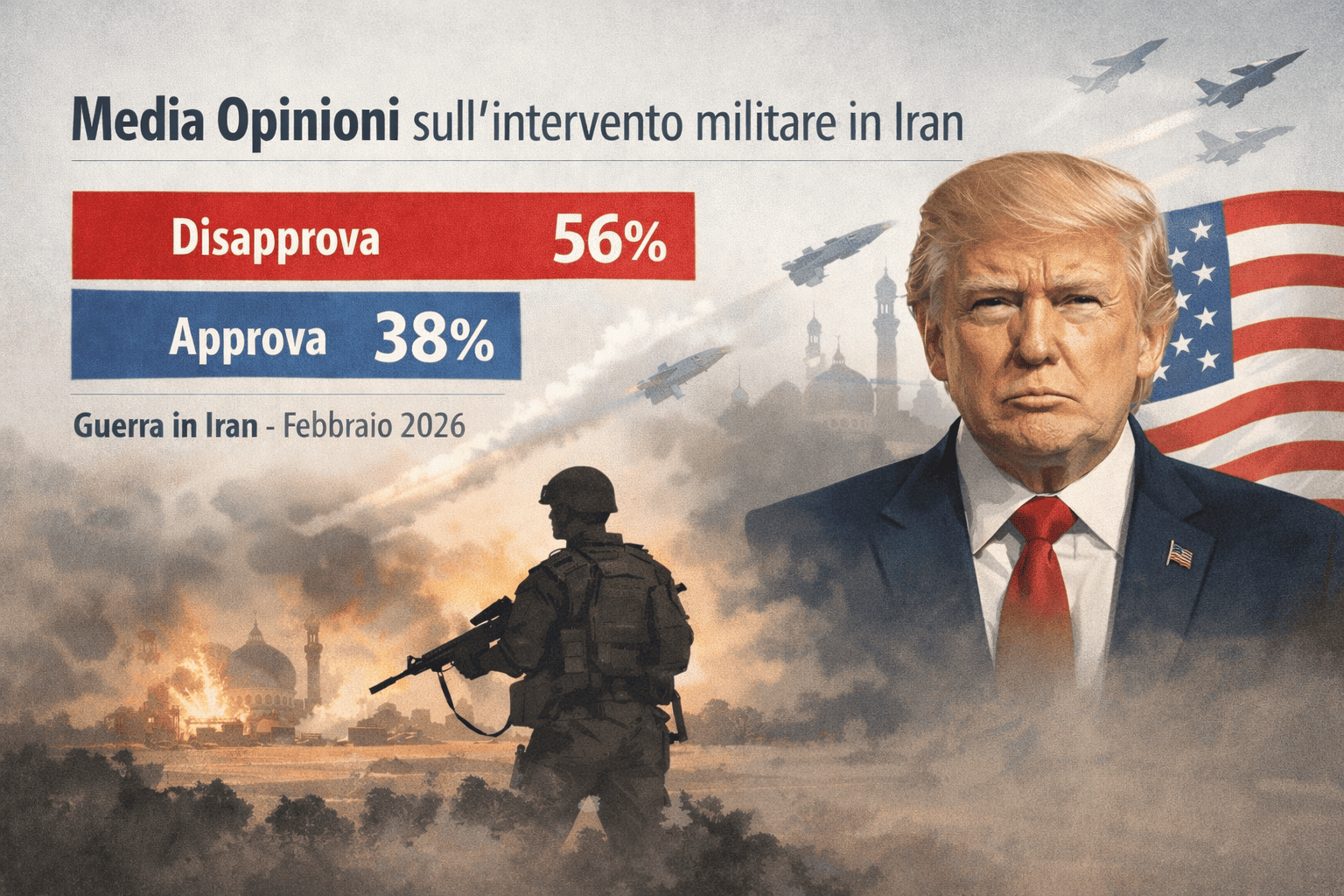 La maggioranza degli americani boccia la guerra in Iran: consenso ai minimi storici per un'operazione militare