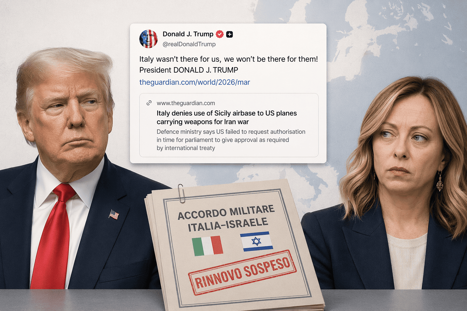 Trump minaccia di nuovo l'Italia: “Non vi difenderemo” se non cambierà la posizione sull'Iran