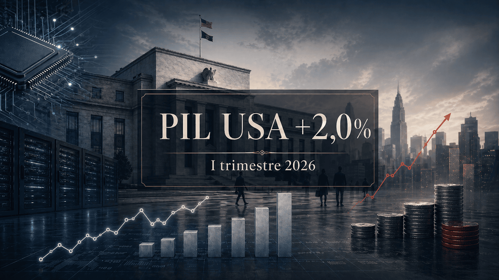 Usa, l'economia rallenta nel primo trimestre del 2026: il PIL cresce del 2%, sotto le attese