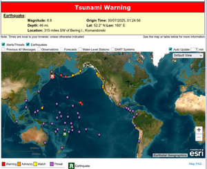 Tsunami nel Pacifico: evacuazioni alle Hawaii, allerta in California