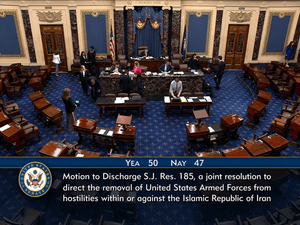 Senato Usa, primo via libera alla risoluzione per fermare la guerra in Iran