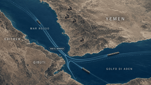 Missili e droni degli Houthi sul Mar Rosso: l'Iran prepara il blocco di Bab el-Mandeb