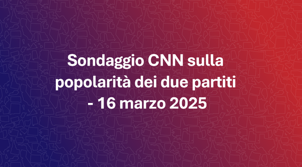 Sondaggio CNN: il gradimento del Partito Democratico cala ai minimi storici