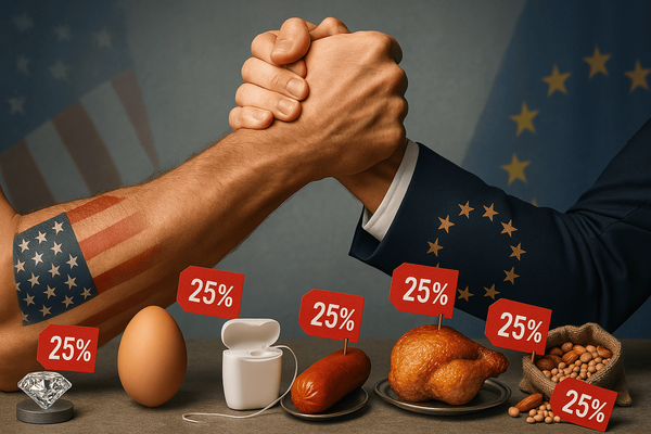 La Commissione Europea propone dazi del 25% su alcuni prodotti importati dagli Stati Uniti