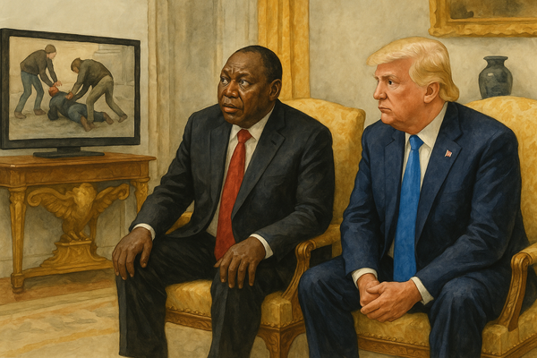 Trump mostra video di presunta violenza contro i bianchi nell'incontro con il presidente sudafricano Ramaphosa