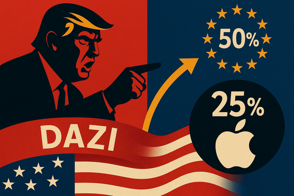 Trump minaccia dazi del 50% all'UE e del 25% ad Apple