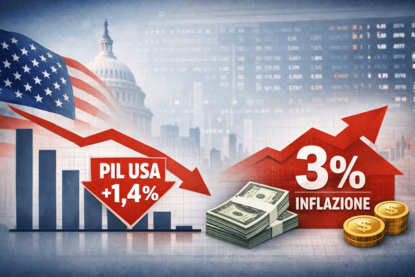 PIL Usa in frenata nell'ultimo trimestre 2025, l'inflazione resta sopra il target della Fed
