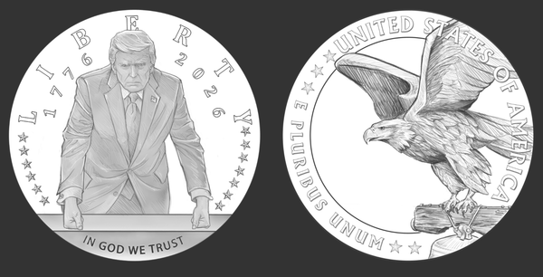 Una moneta d'oro con il volto di Trump per i 250 anni degli Stati Uniti