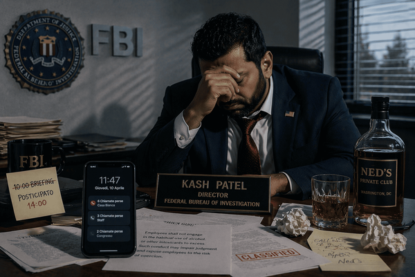 FBI nel caos: il direttore Kash Patel beve, sparisce per ore senza motivo e ora teme il licenziamento