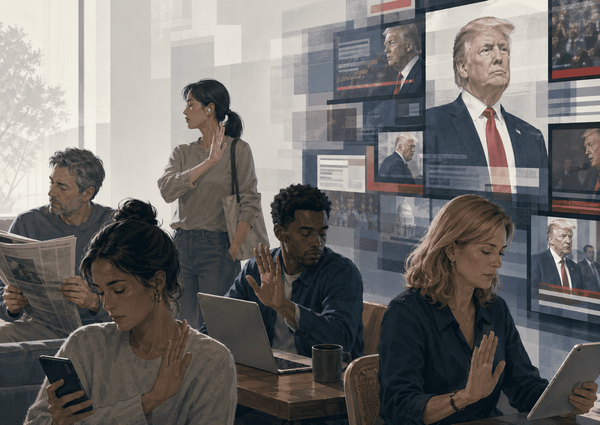 Sei americani su dieci evitano le notizie su Trump, lo dice un sondaggio