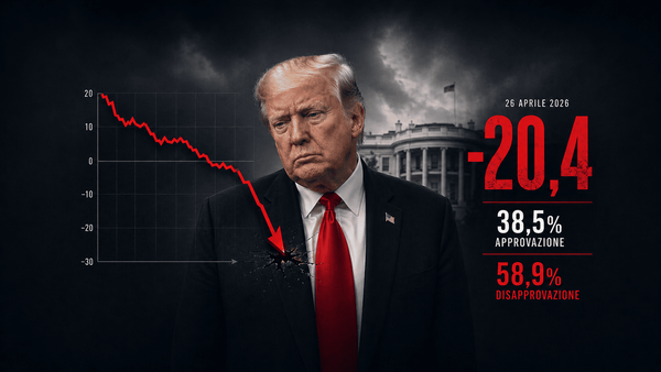 La popolarità di Trump tocca il punto più basso di sempre: è un tracollo senza fine! (26 aprile)